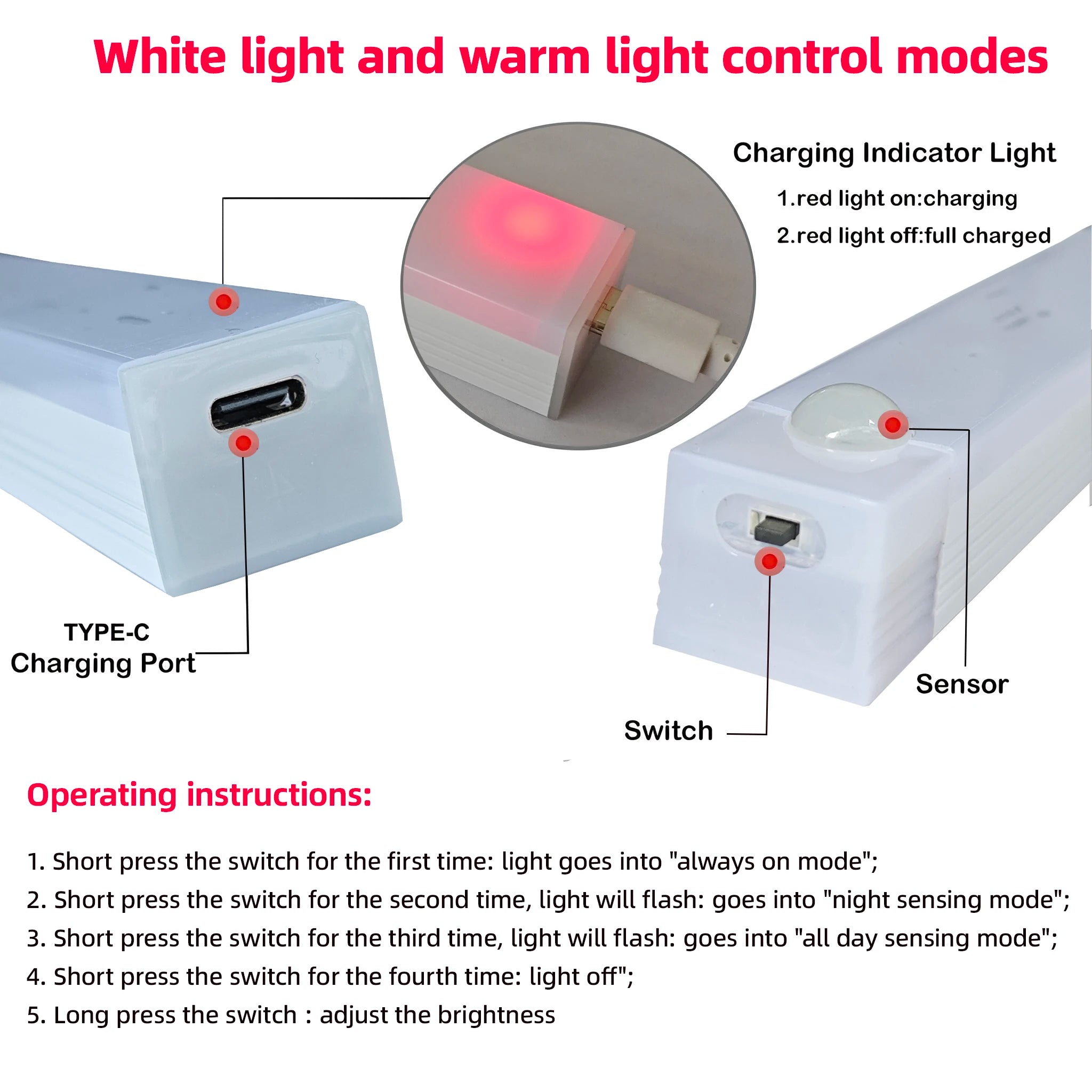 Luz LED com Sensor de Movimento